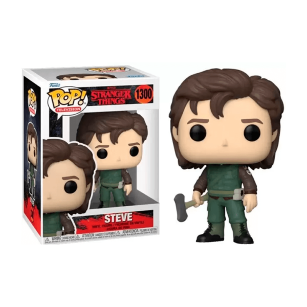 funko pop steve com machado stranger things caixa 1300 original