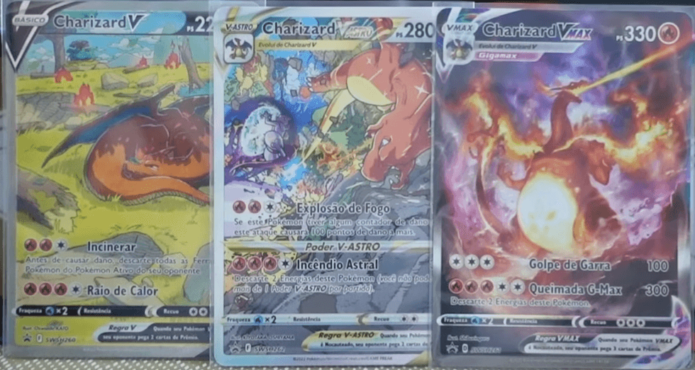 Coleção de Batalha Pokemon Box Premium Vmax e V-Astro 50 Cartas
