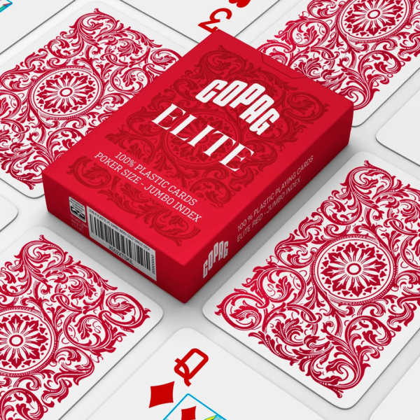 Copag Elite Vermelho Caixa, cartas e backcard