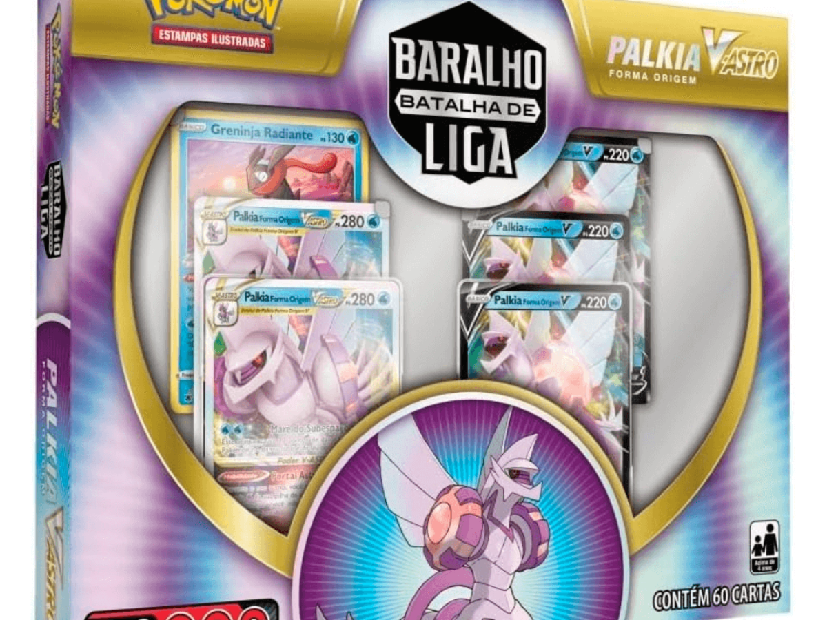 Box Cartas Pokémon Baralho Batalha de Liga Palkia VAstro - Deck de