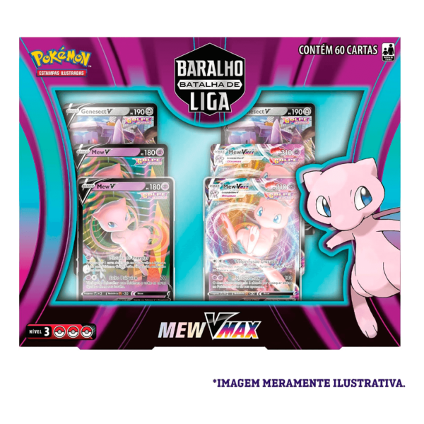 Box Pokémon Mew Vmax caixa de frente