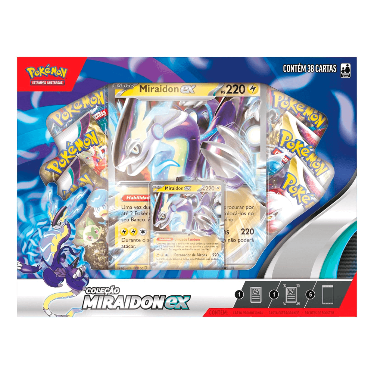 Box Pokémon TCG Lendas de Paldea - Miraidon EX