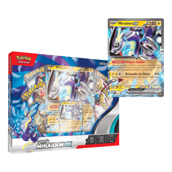 box pokemon Miraidon ex caixa + carta