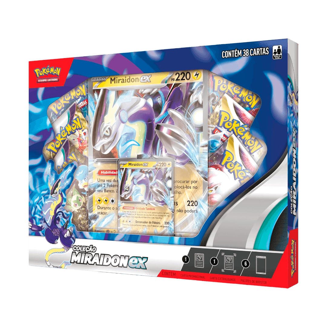 Box Pokémon TCG Lendas de Paldea - Miraidon EX - El King