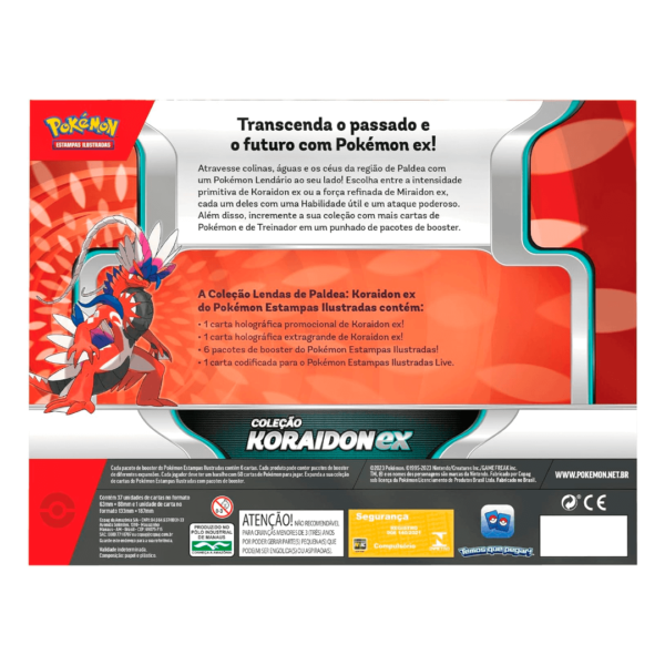 box pokemon koraidon ex caixa traseira