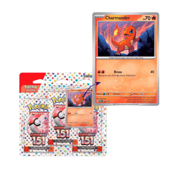 Blister triplo charmander Pokémon 151 carta