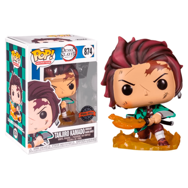 Funko Pop Tanjiro Kamado Demon Slayer 874 edição especial boneco e caixa