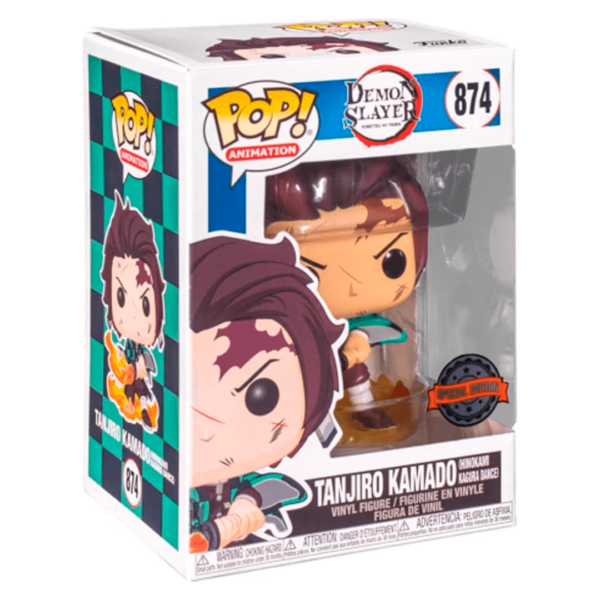 Funko Pop Tanjiro Kamado Demon Slayer 874 edição especial na caixa