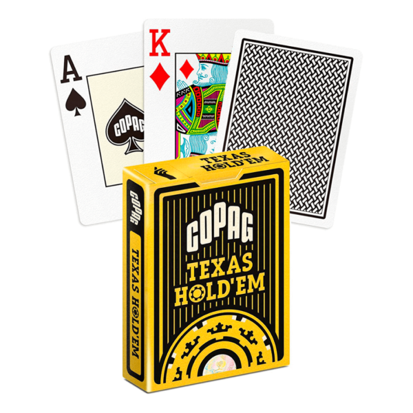 copag texas hold em preto com dourado cartas