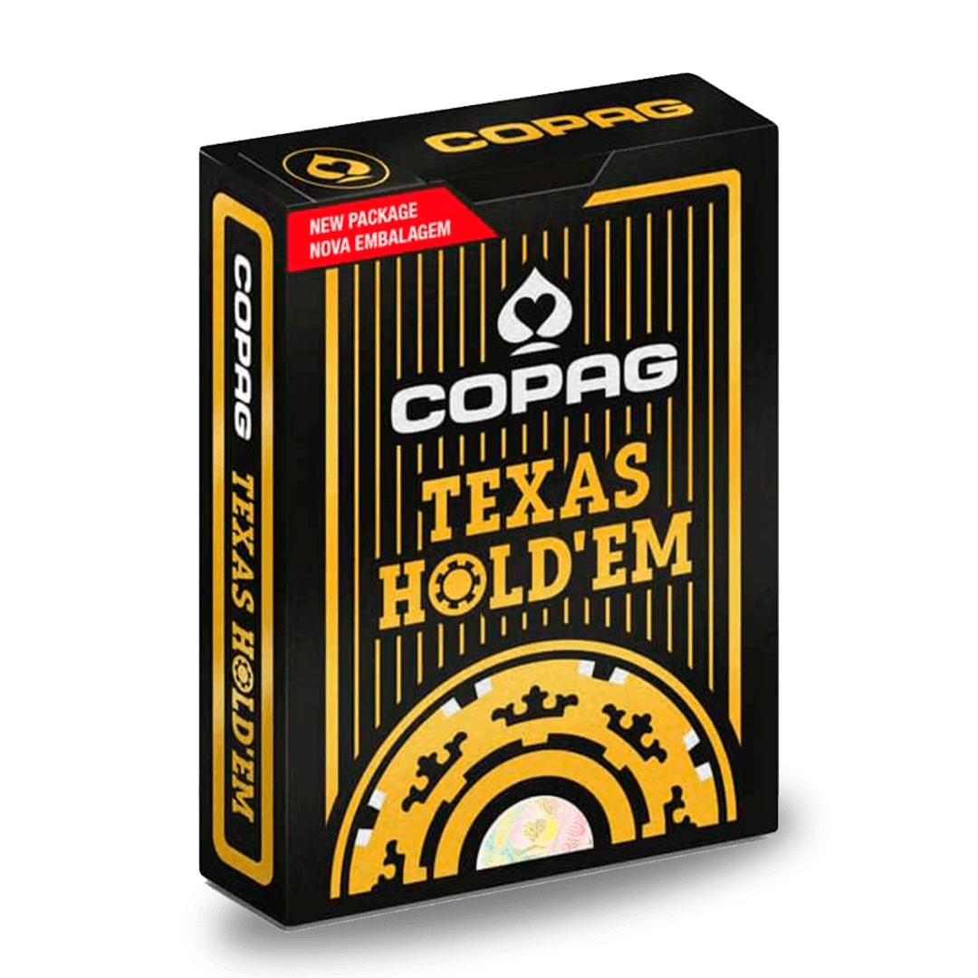 Jogo de Cartas - Baralho Profissional - Texas Hold'em - Preto - Copag