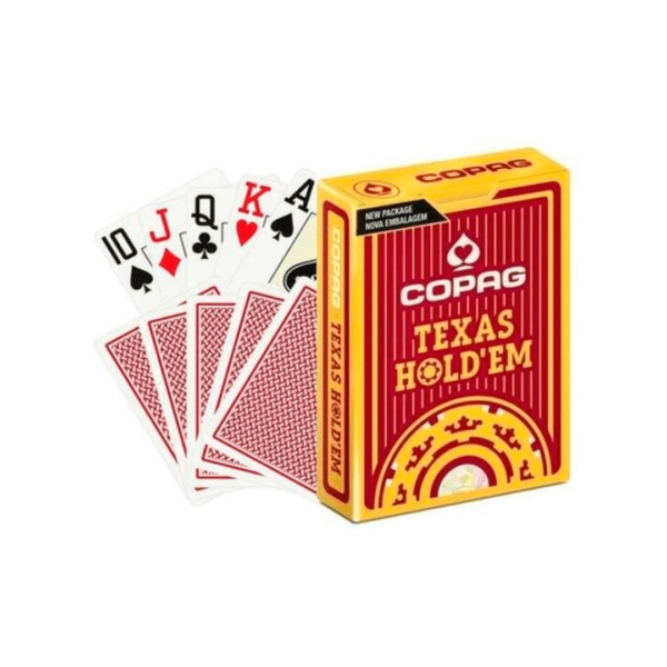 copag texas hold em vermelho caixa cartas e backcard