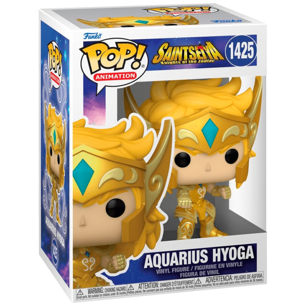 Funko Pop Aquarius Hyoga Cavaleiros do Zodiaco na caixa