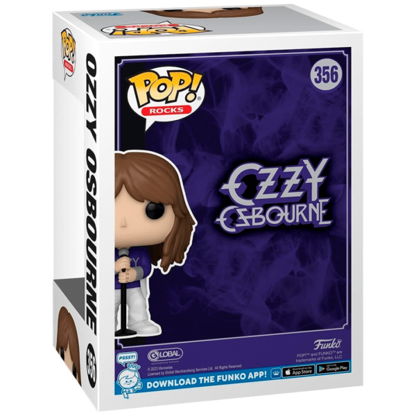 Funko Pop Ozzy Osbourne 356 na caixa traseira