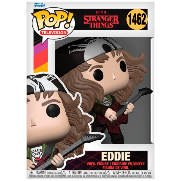 Funko Pop Stranger Things Hunter Eddie 1462 metallica master of puppets na caixa