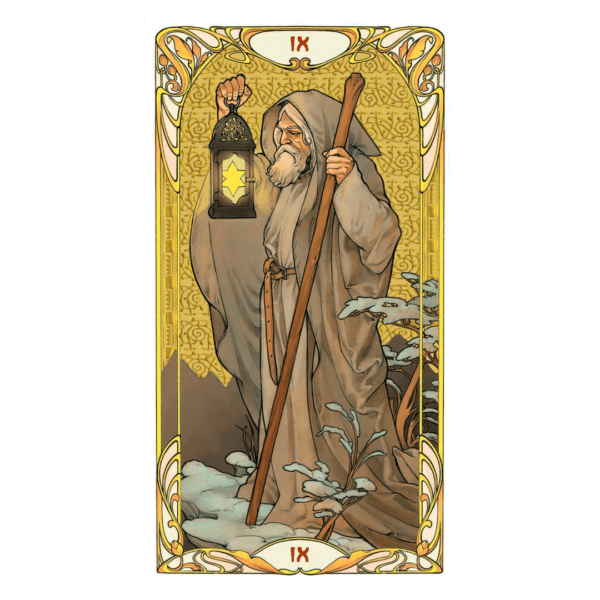 Tarot Golden Art Nouveau Carta IX