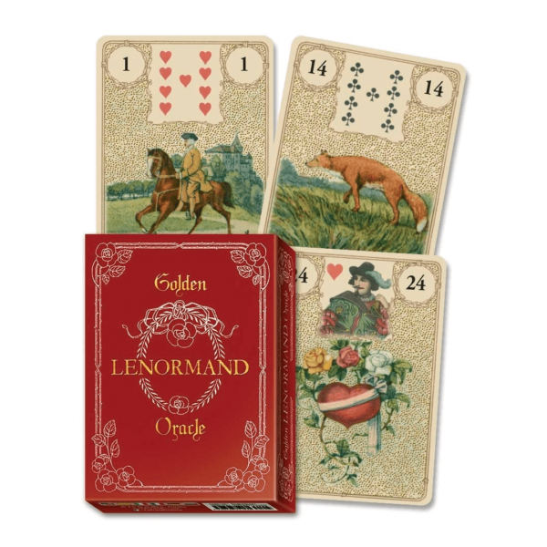 Tarot Golden Lenormand Oracle Caixa e cartas