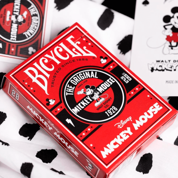 Bicycle Mickey Mouse Red caixa e carta