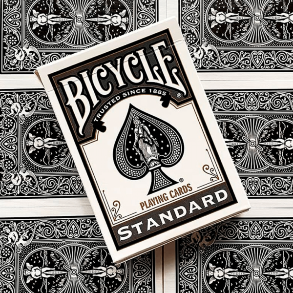 bicycle standard preto black cartas backcard