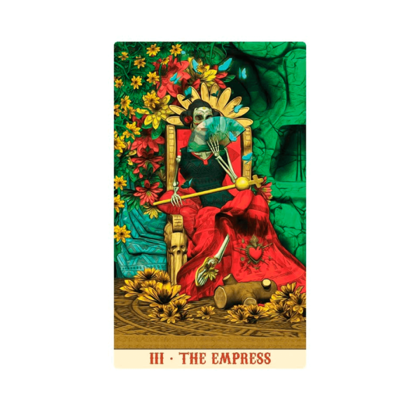 Mini Tarot Santa Muerte a imperatriz 3 carta