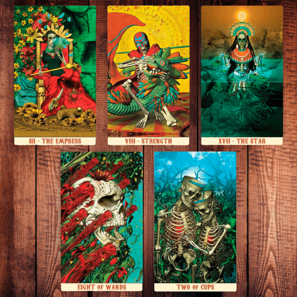 Mini Tarot Santa Muerte cartas bg