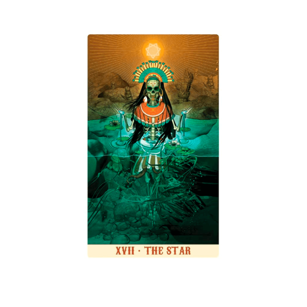 Mini Tarot Santa Muerte xvii the star carta