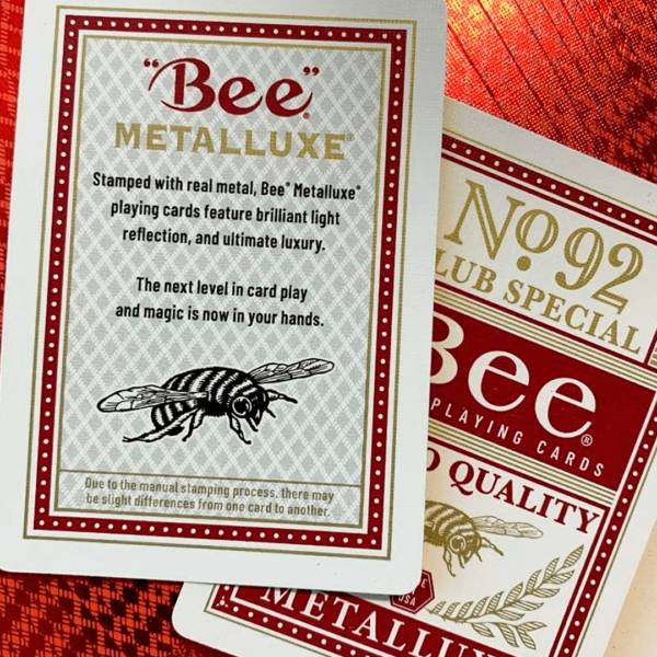 Baralho Bee Metalluxe Red carta promo