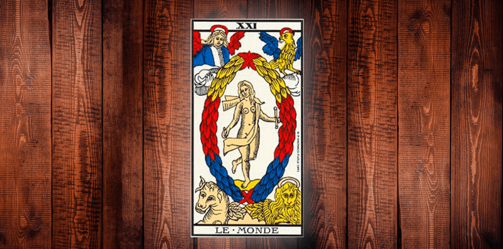 Carta O Mundo do tarot de Marselha