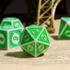 Dados RPG verde branco 3