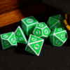Dados RPG verde branco 5