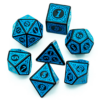 Dado RPG Azul e preto 6 Elking