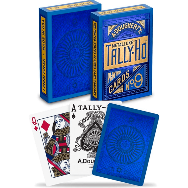 Tally Ho Blue (Circle) MetalLuxe cartas e backcard