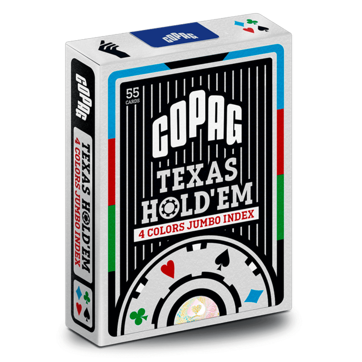 Copag Texas Hold'em Poker Playing Cards 4 Colors (Black)