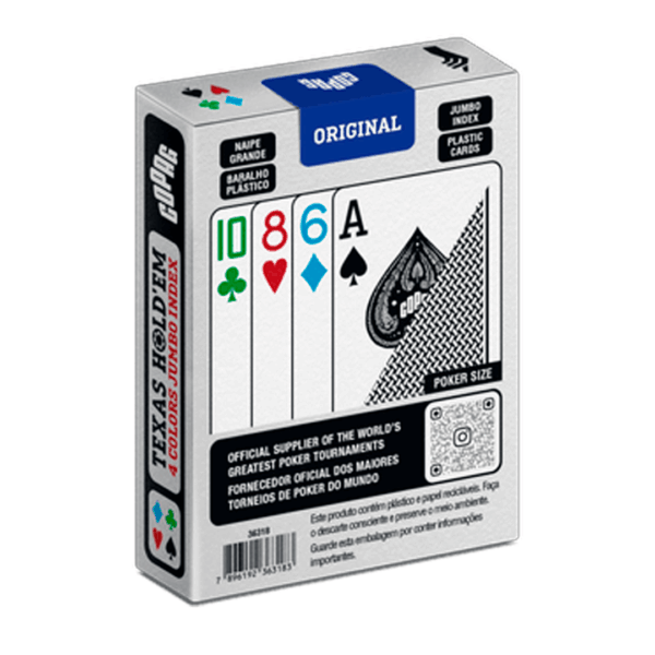 Baralho Copag Texas Hold'em 4 colors caixa traseira