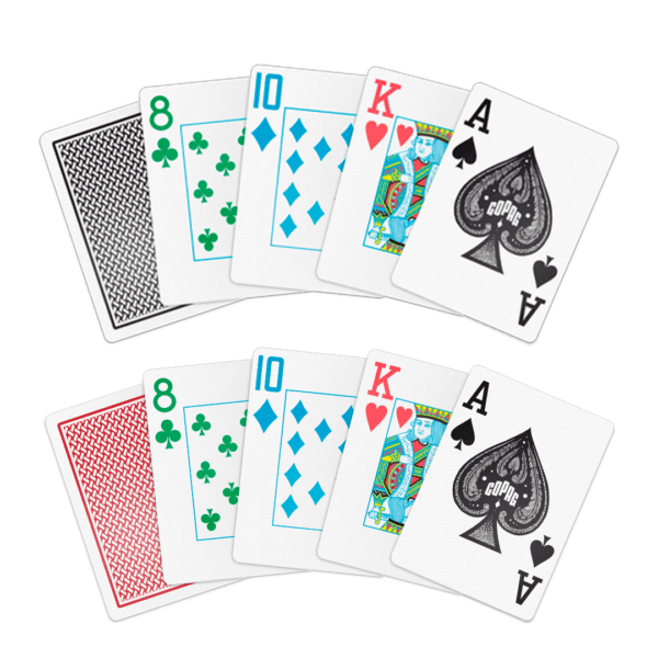 Baralho Copag Texas Hold'em 4 colors cartas vermelho e preto