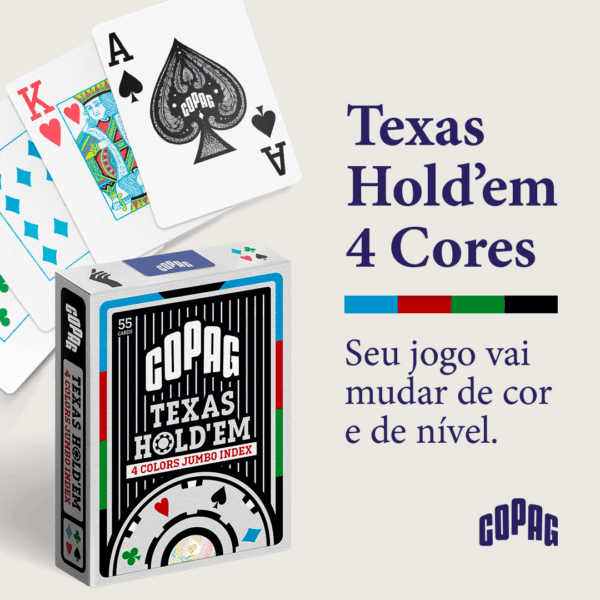 Baralho Copag Texas Hold'em 4 colors explicação