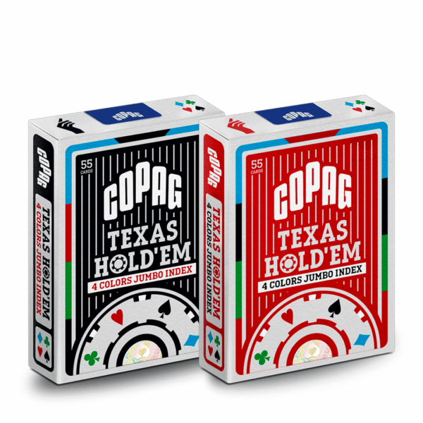 Baralho Copag Texas Hold'em 4 colors vermelho e preto