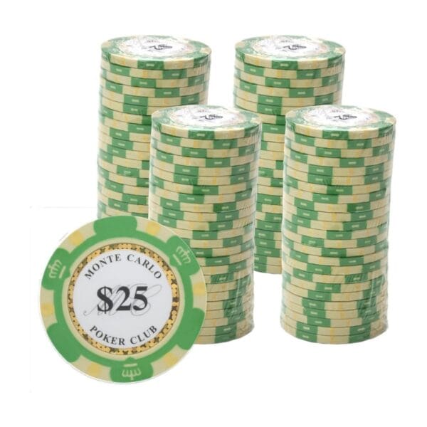 French Riviera – Rouleau De 25 Jetons De Poker 14g – Valeur 1$ – Clay Composite – Qualité Casino – Exclusivité Pokeo