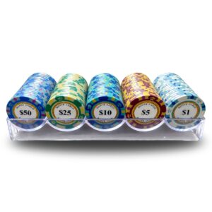 Kit fichas de poker 50, 25, 10, 5, 1