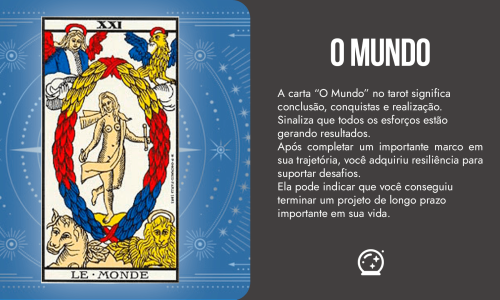 Carta O Mundo do tarot de Marselha capa