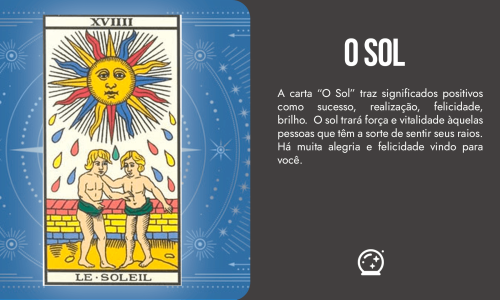 Carta O Sol do tarot de Marselha capa